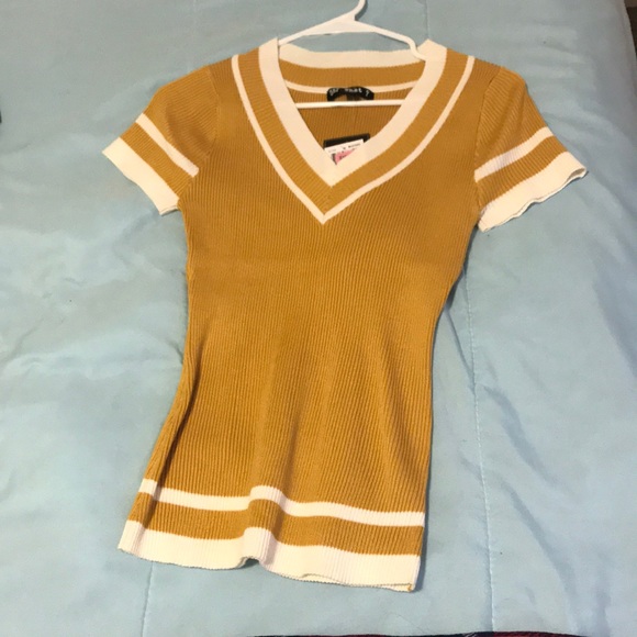 Say What? Tops - Mustard yellow v-neck